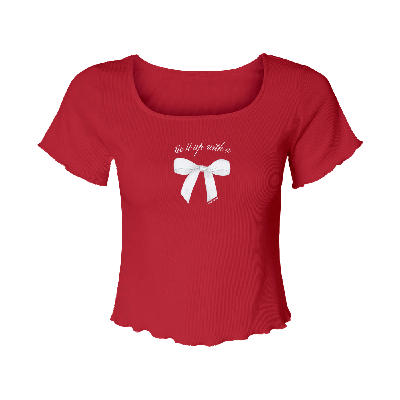 Bow Red Baby Tee