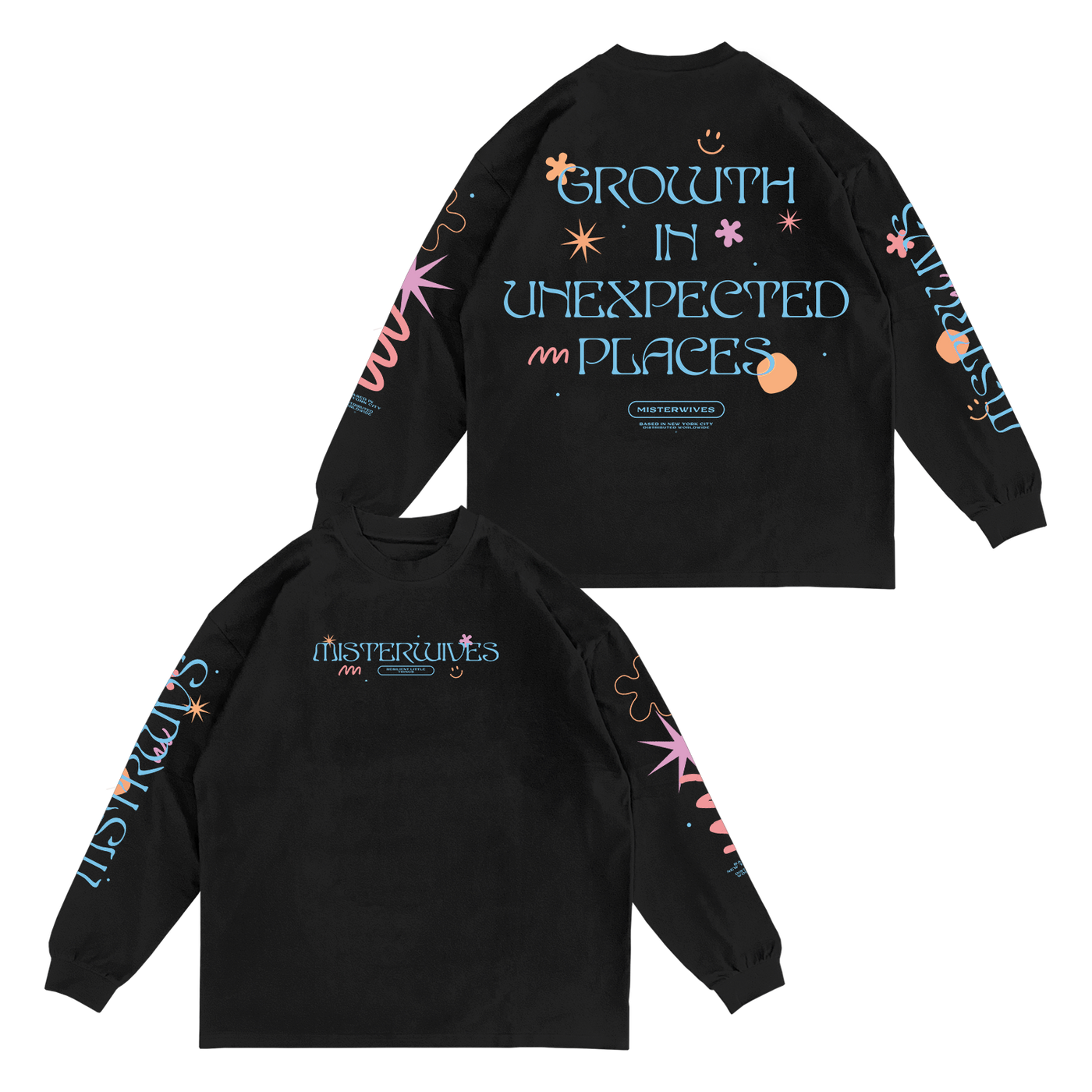 Growth In Unexpected Places Black Longsleeve